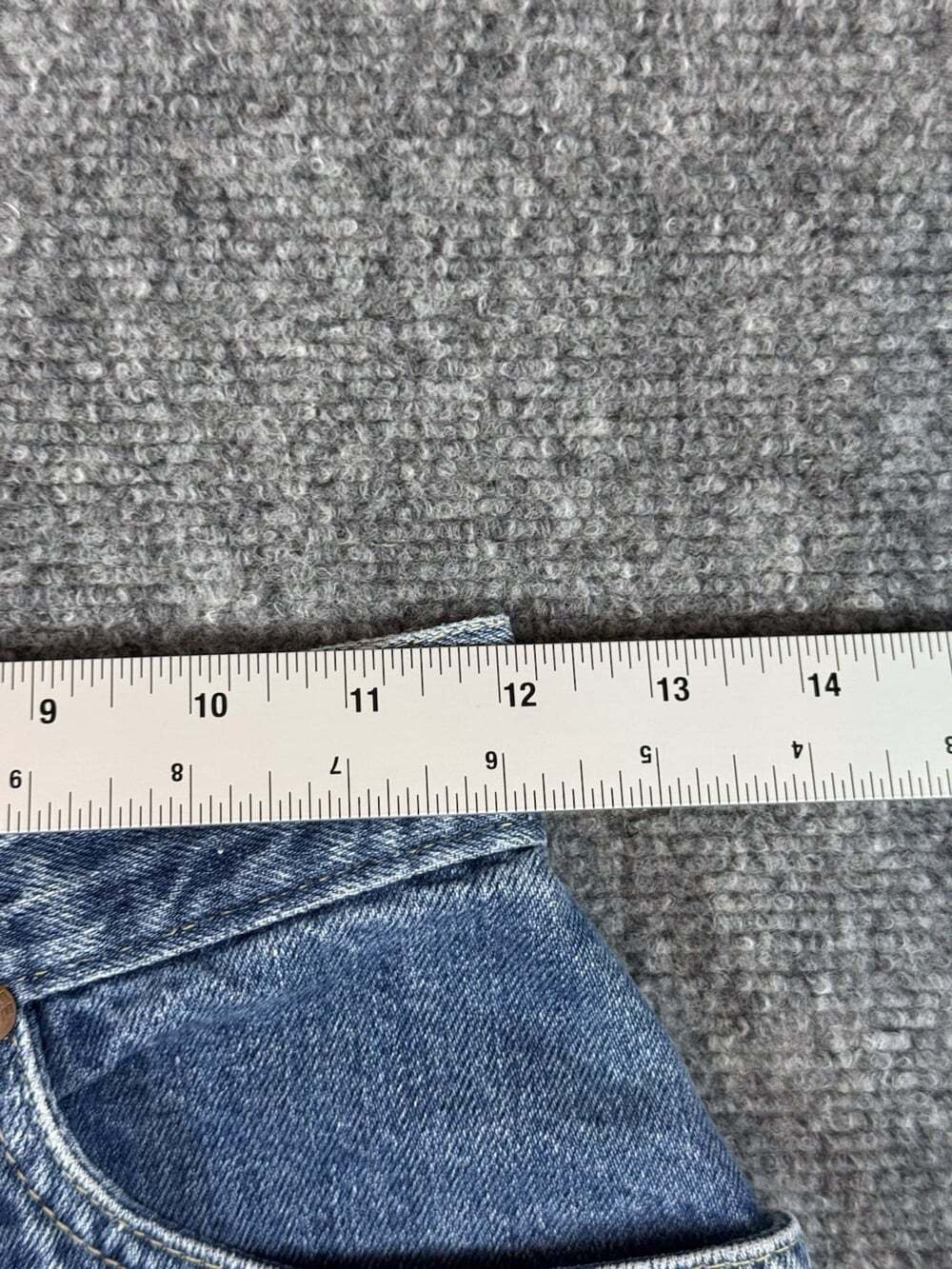 Vintage 80s Lee Talon Zipper Denim Straight Jeans Regular Fit Distressed Size 24 - Picture 5 of 10